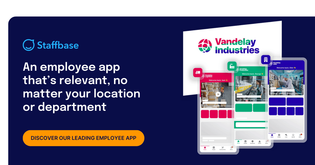 custom branded employee app from Staffbase