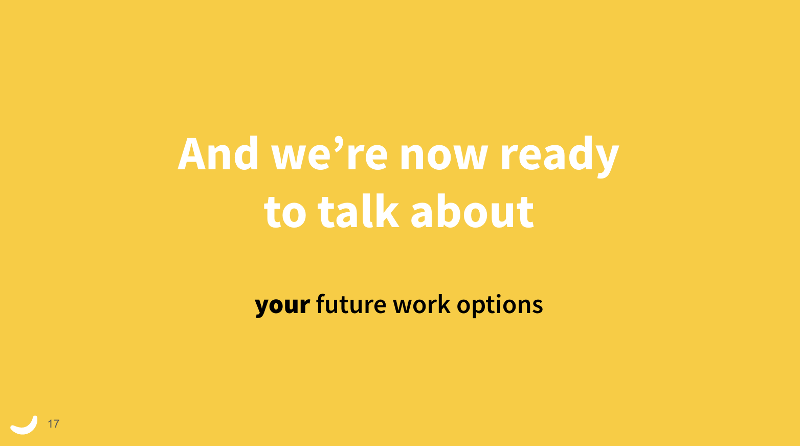 Powerpoint slide that says: