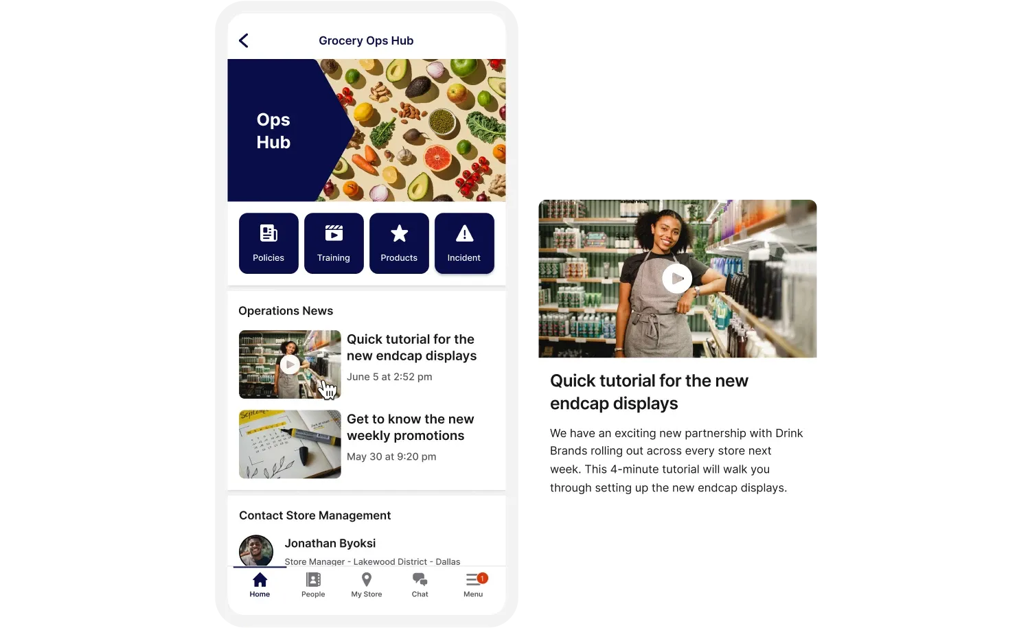 The image shows a mobile app interface for a