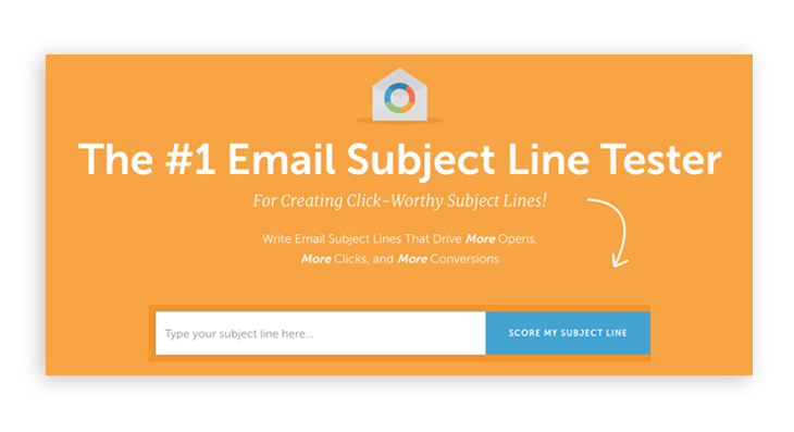 A search bar where you can type your subject line, then click