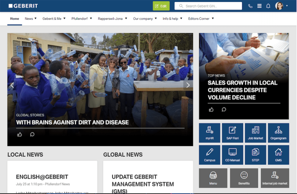 Geberit Desktop Intranet