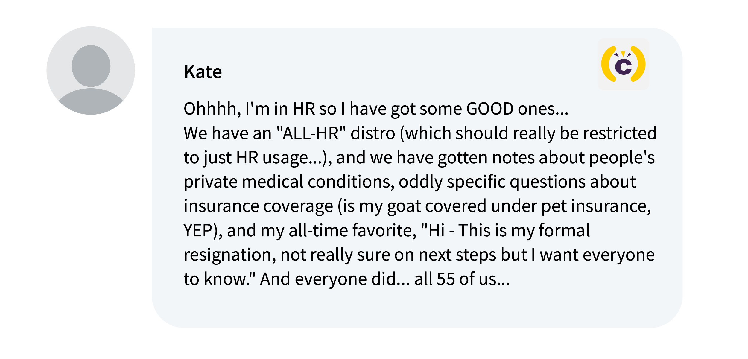From Kate on Comms-Unity:Ohhhh, I