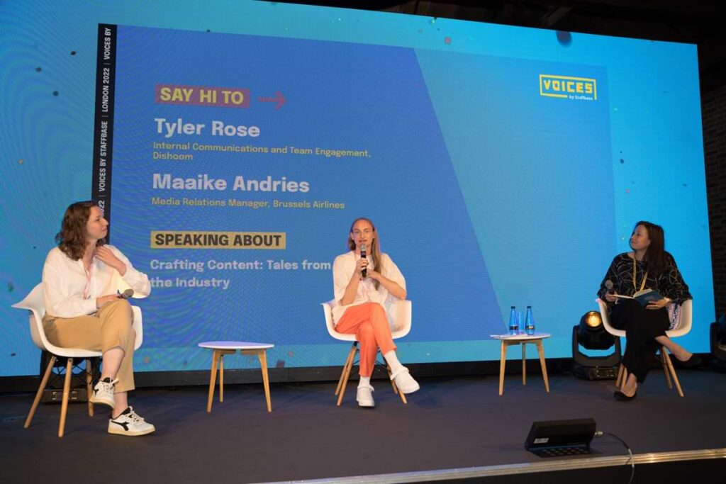 Maaike Andries, Tyler Rose, and Matilda Kivinen.