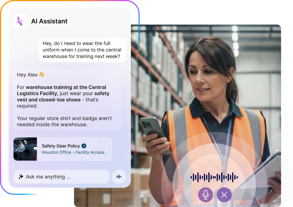 AI Assistant and frontline worker
