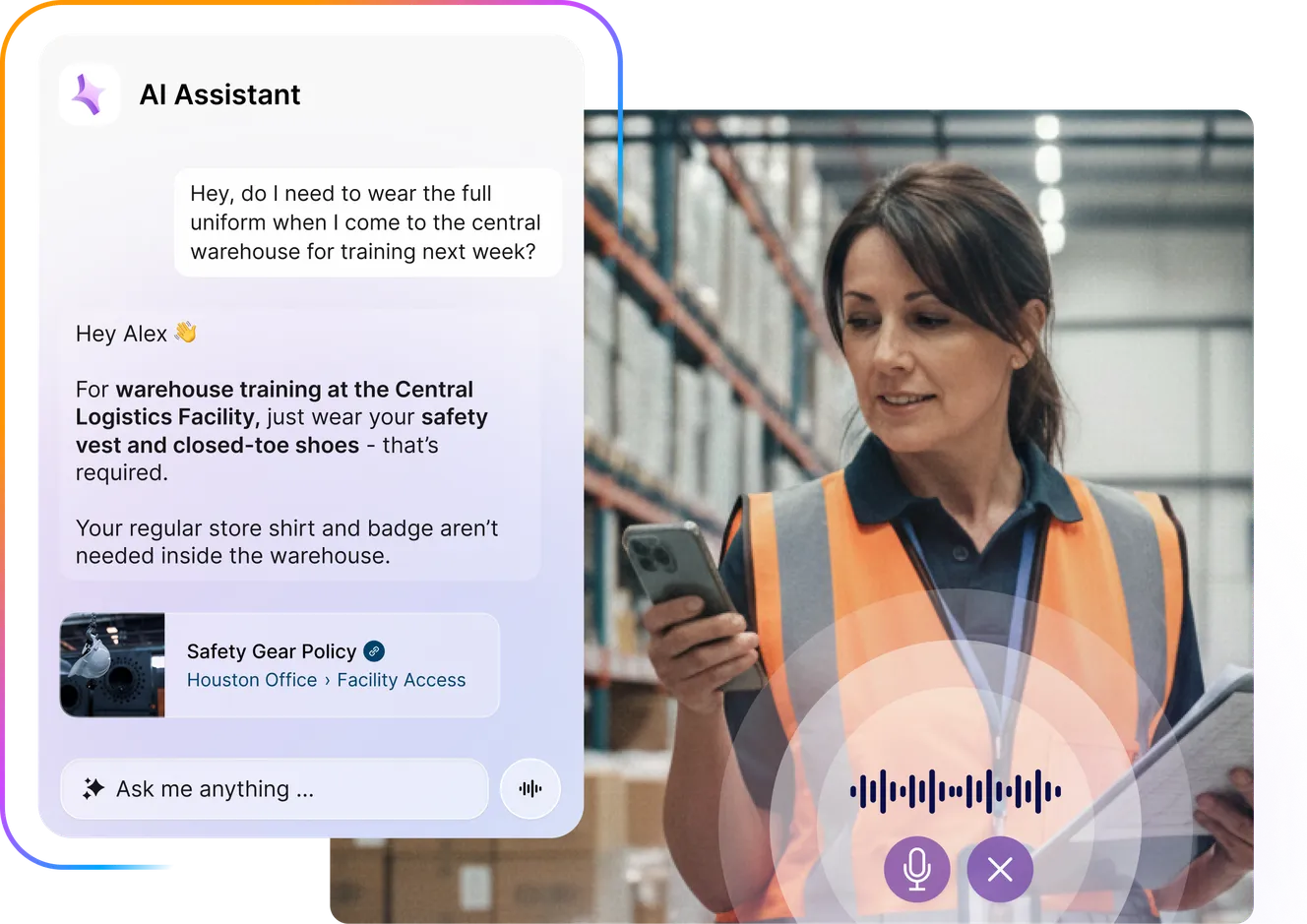 AI Assistant and frontline worker