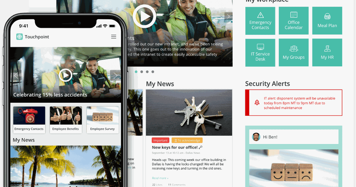 Staffbase Platform On Desktop And Mobile