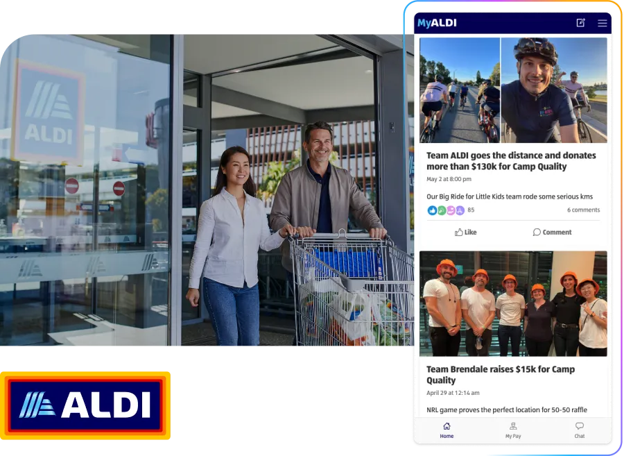Aldi app and logo screenshot