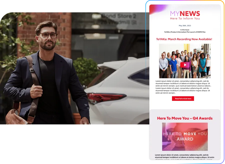 Toyota internal communications email example