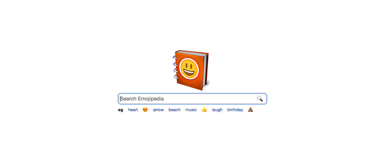 A book with a smiley face on the cover and a search bar below it