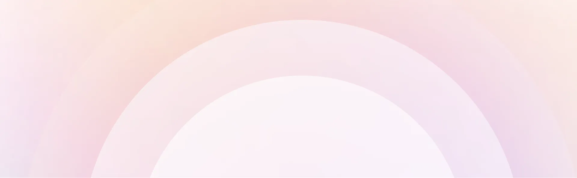 A soft gradient background with overlapping pastel pink and peach arches, creating a calming and abstract design.