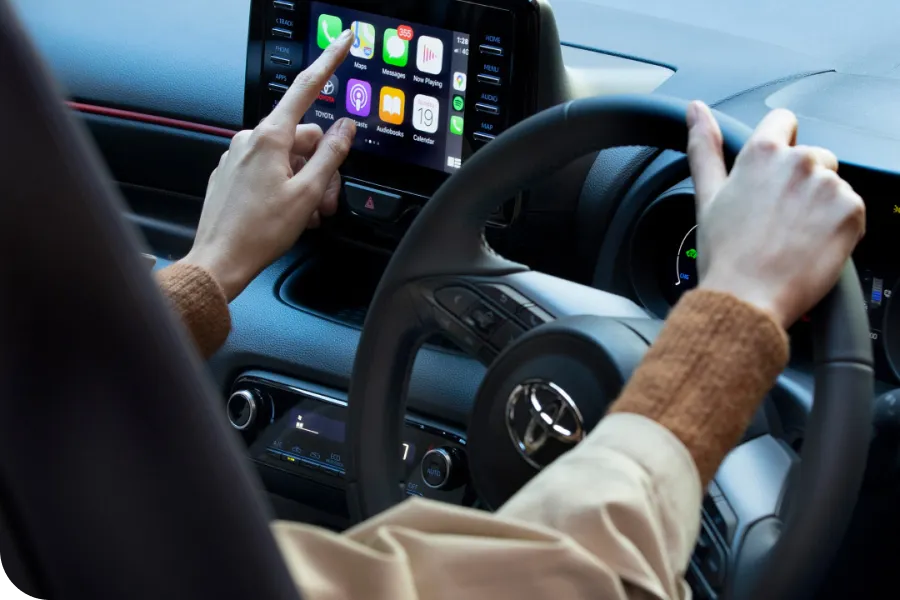 A women using a Toyota vehicle