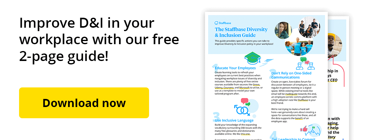 Download Free Guide: Improve Diversity and Inclusion in your workplace
