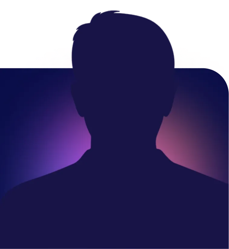 Shape of a person on a gradient background