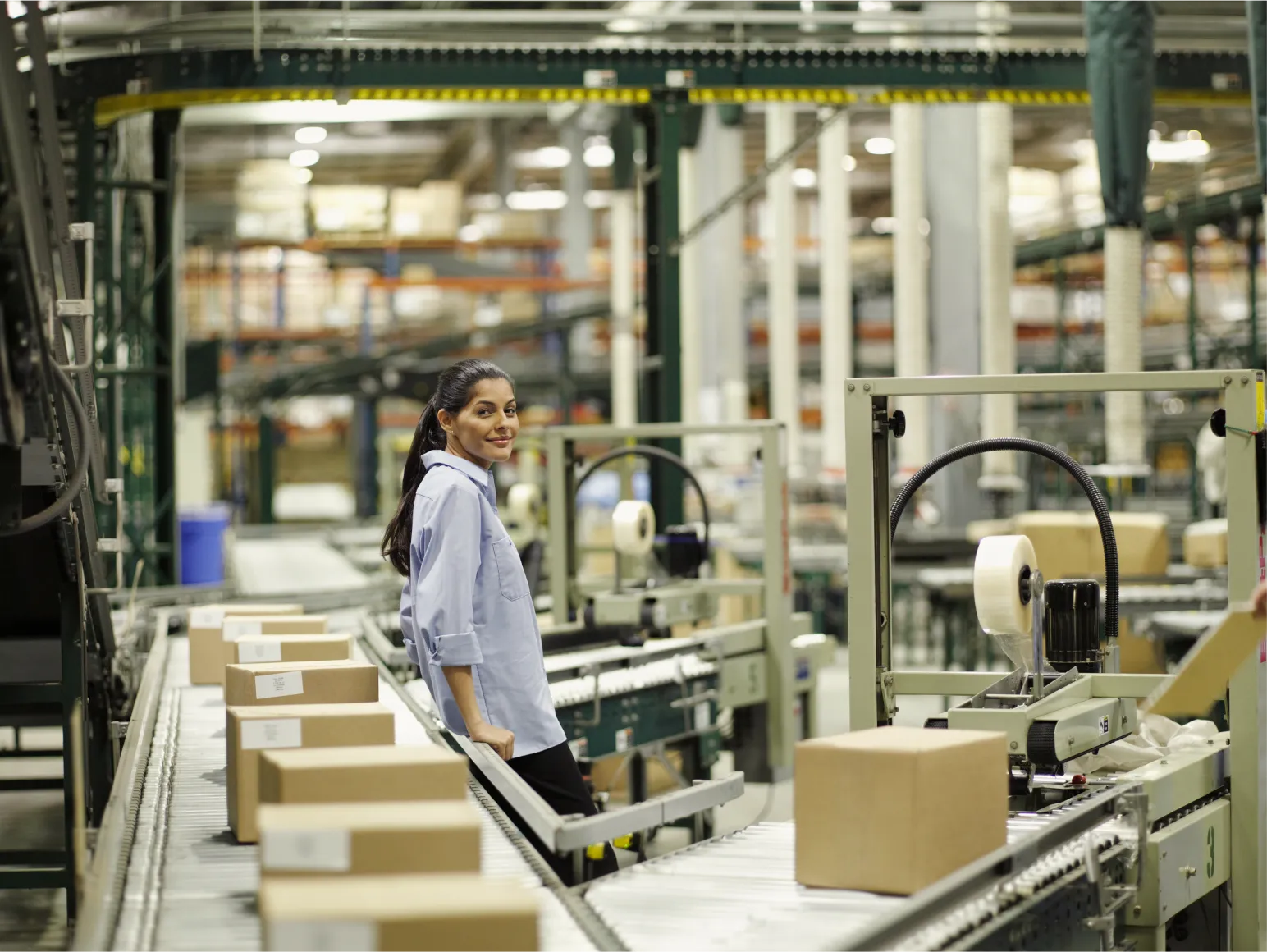 woman standing in a big fabric