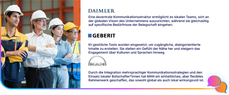 Beispiele von Daimler, Geberit und MAN