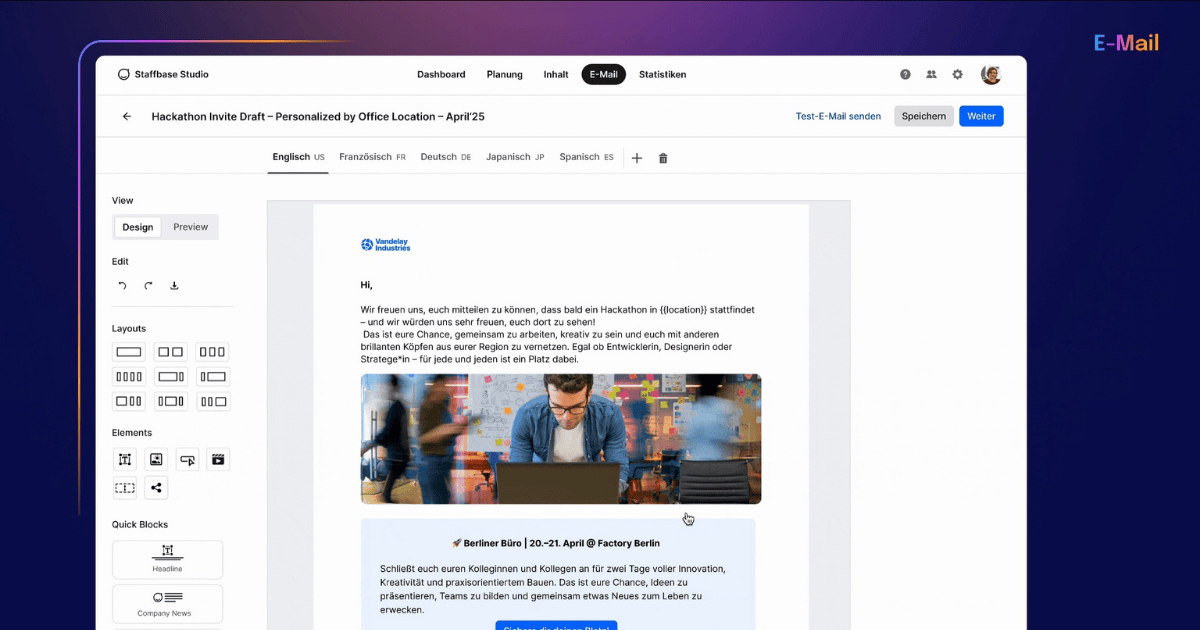 Das neue Staffbase E-Mail