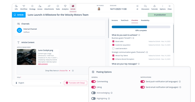 Product integration of Scompler and Staffbase