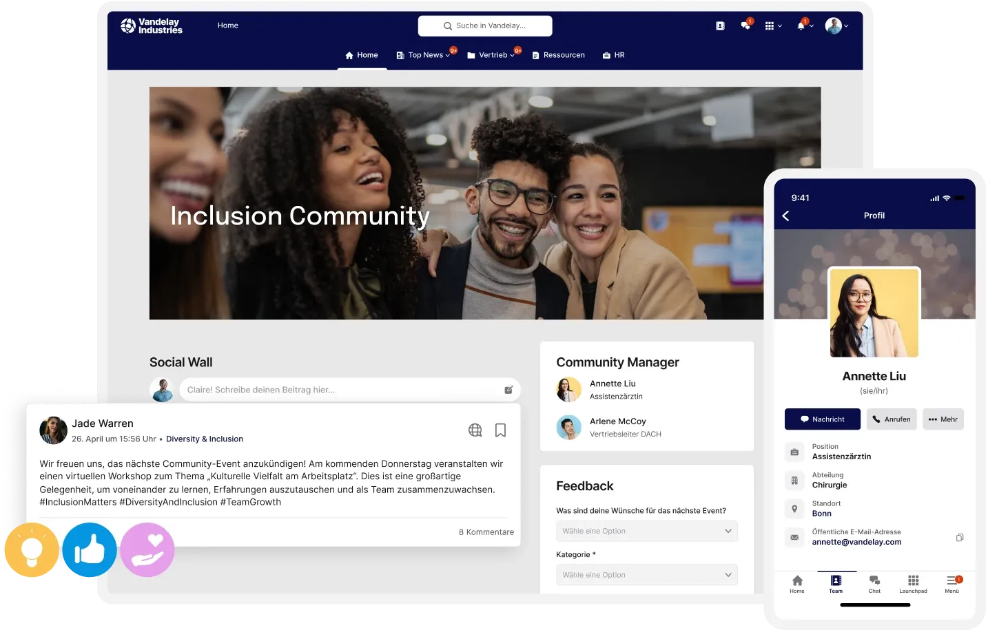 Community screen