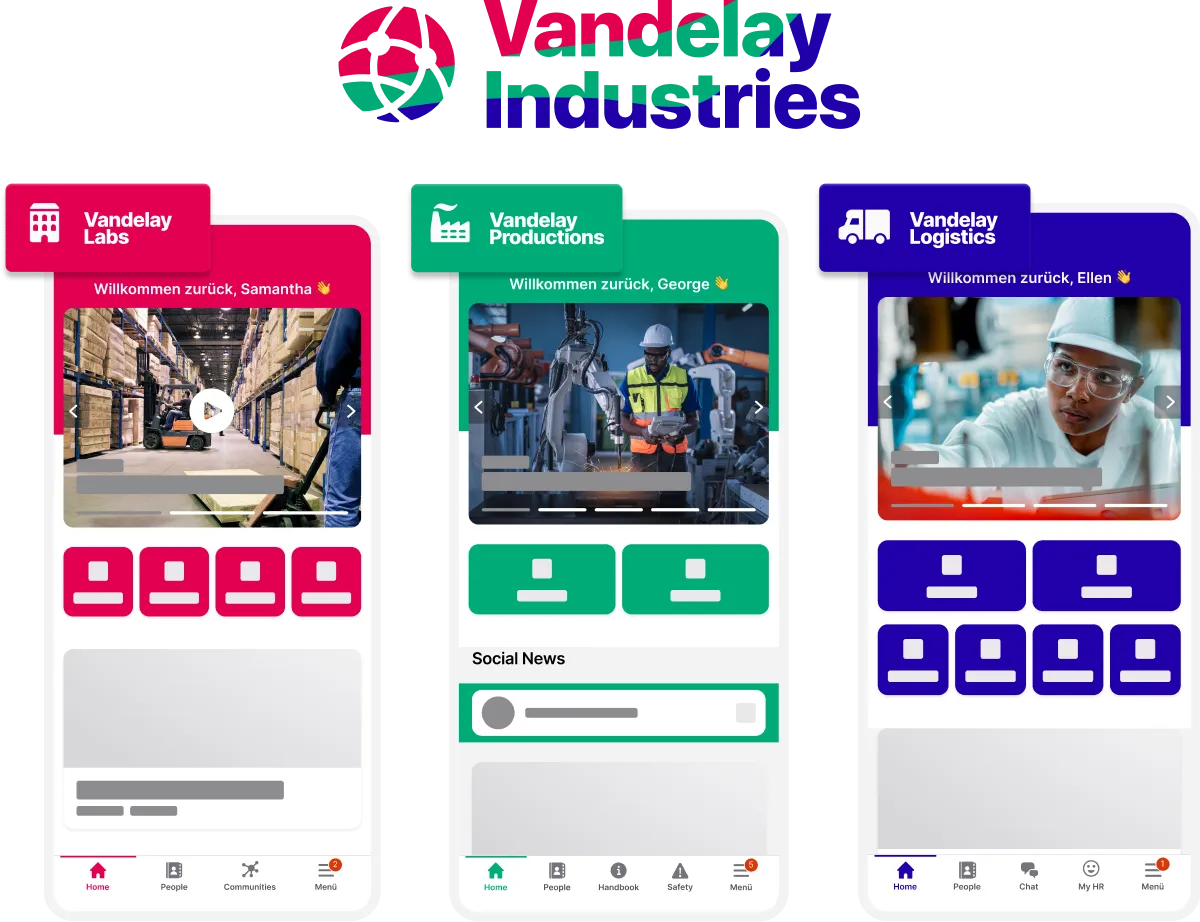 App für Interne Kommunikation Vorschau