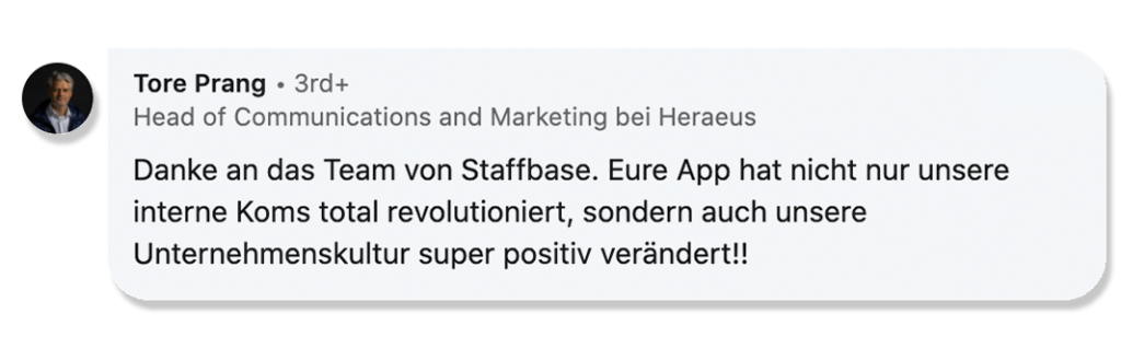 Kommentar von Tore Prang von Heraeus