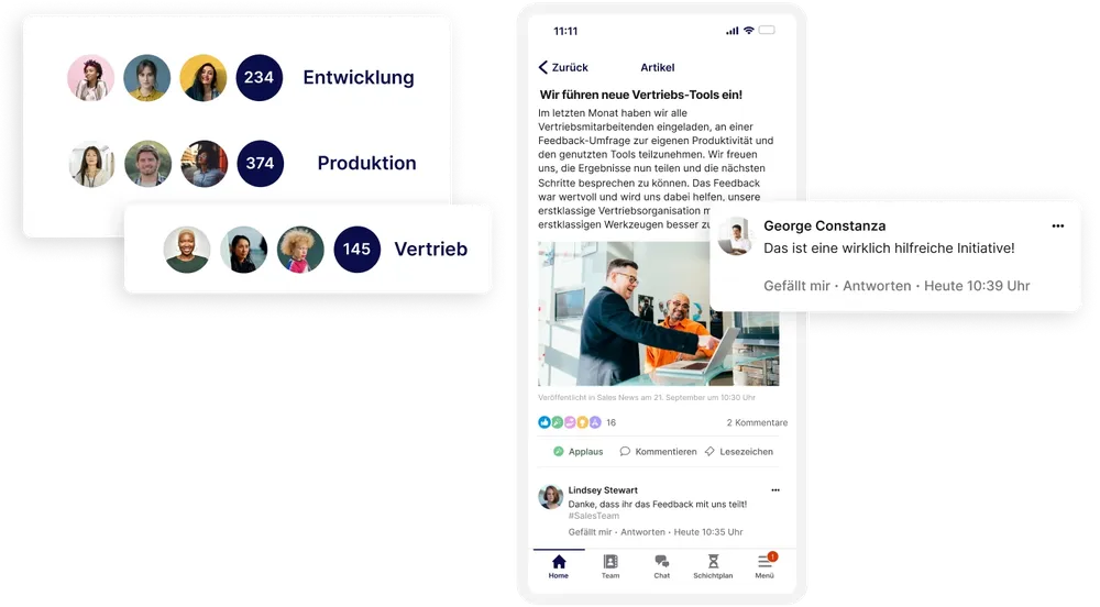 Staffbase App Vorschau