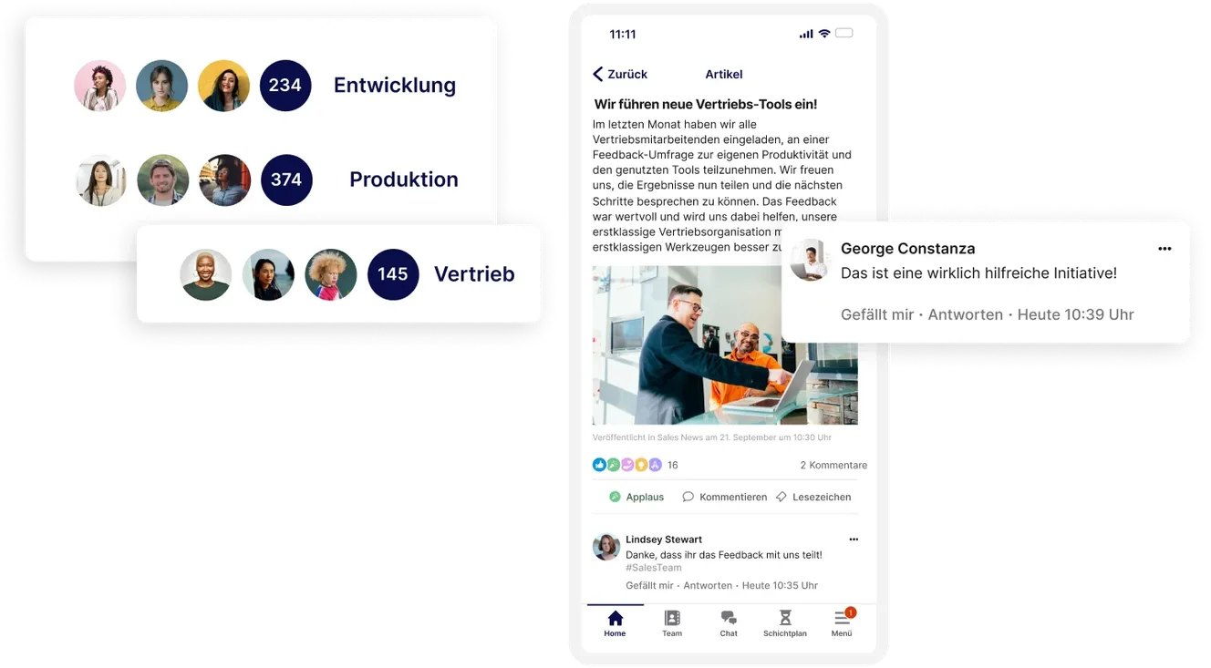 Staffbase App Vorschau
