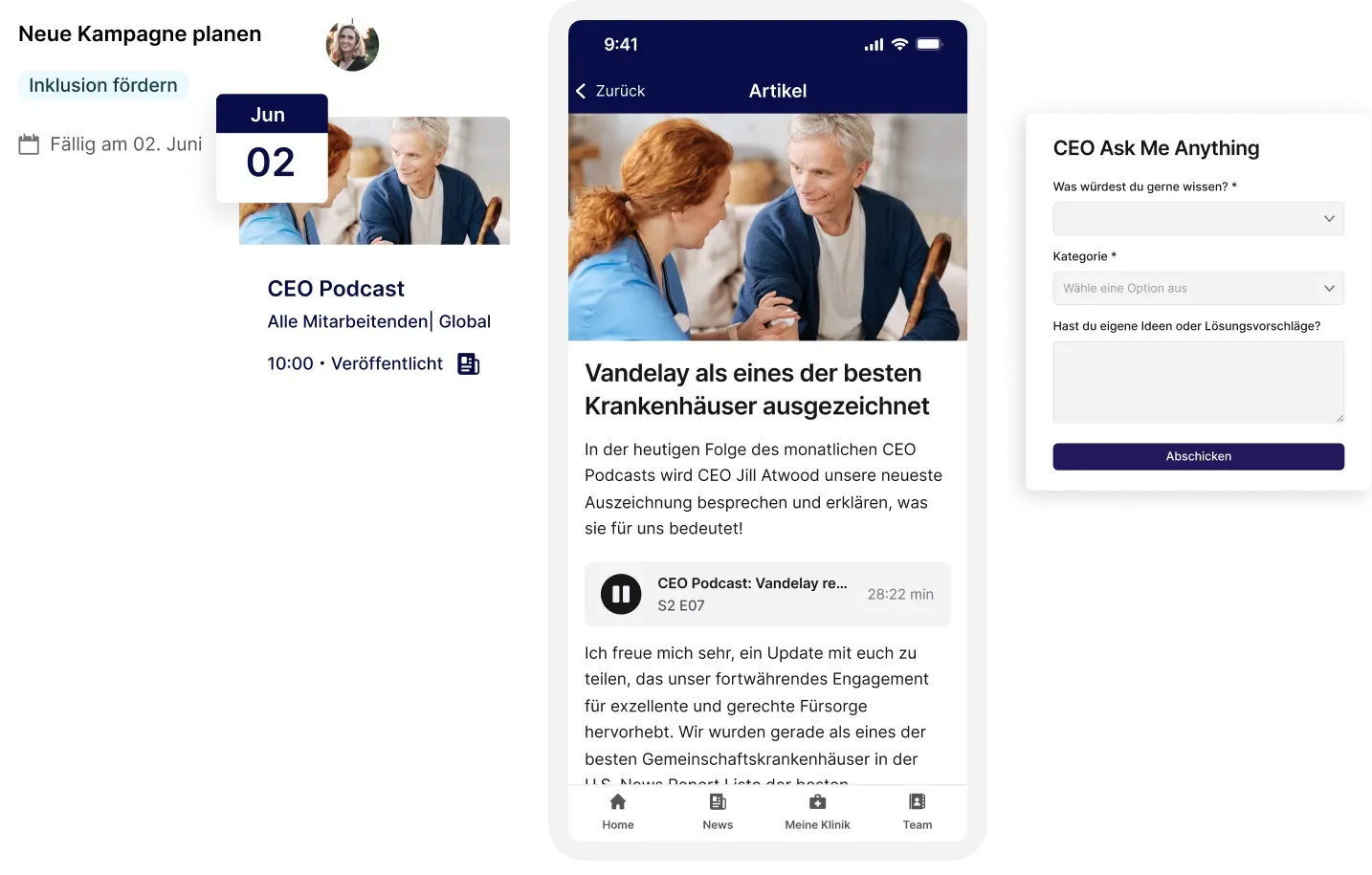 Leadership voice screen