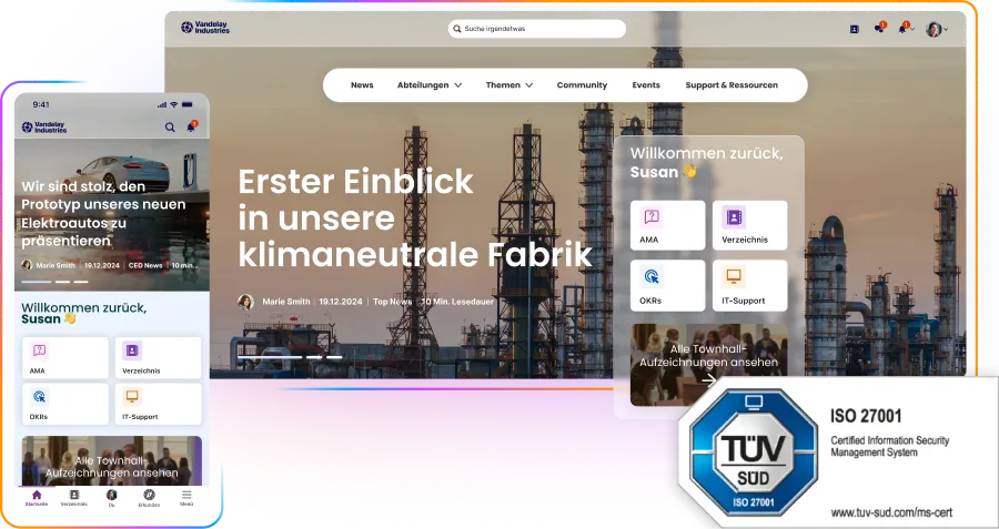 Security page hero image in German