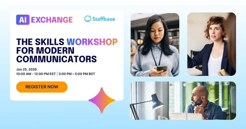 AI Exchange skills workshop image with photos of professionals