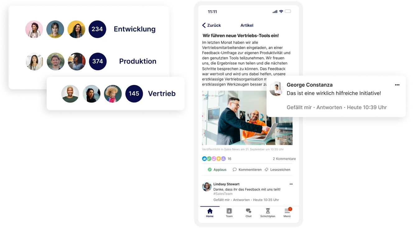Staffbase App Vorschau