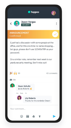 Mitarbeiter-App von Happeo