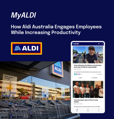Aldi Shopping carts with app screenshot