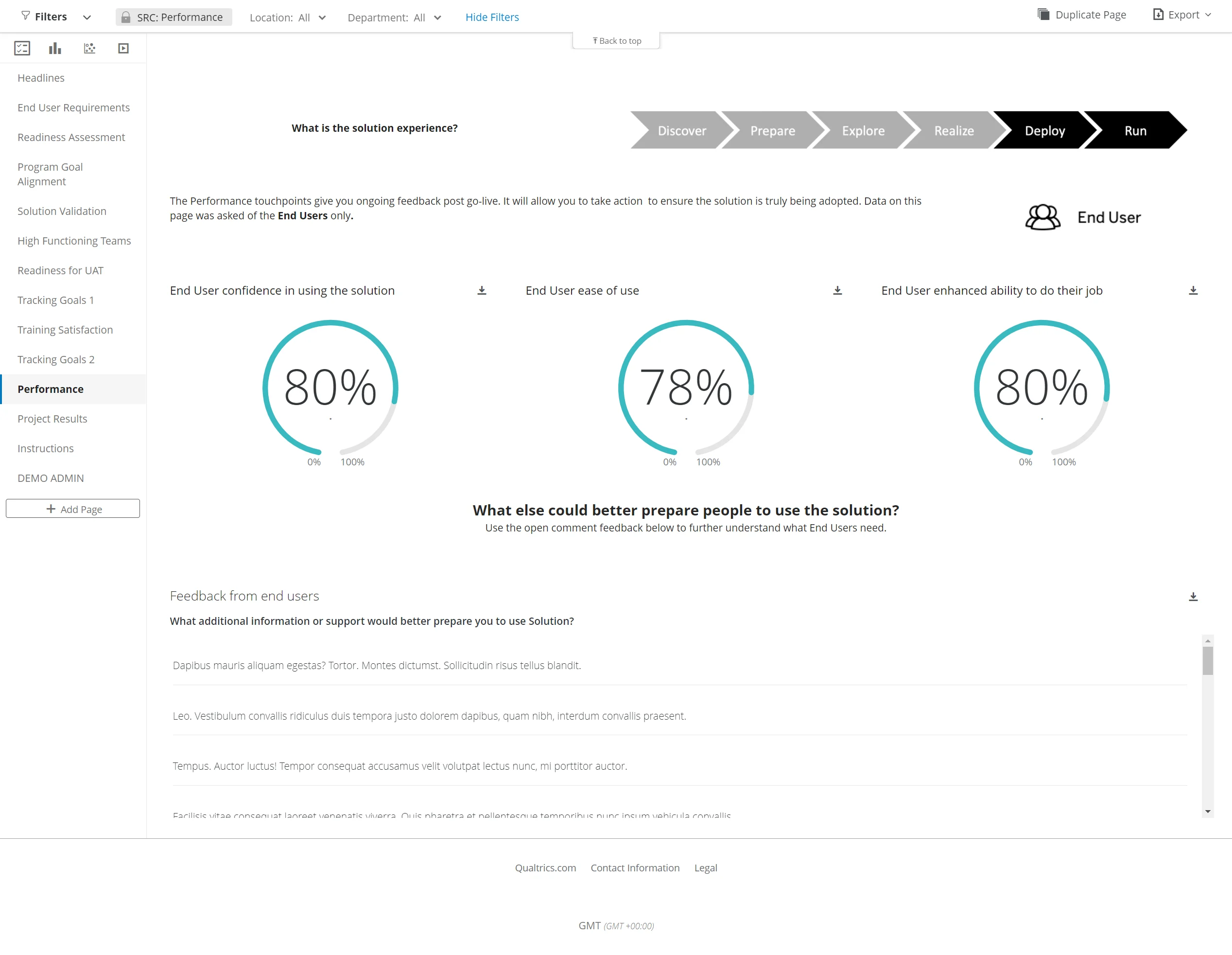 Qualitrics Employee Experience Screenshot