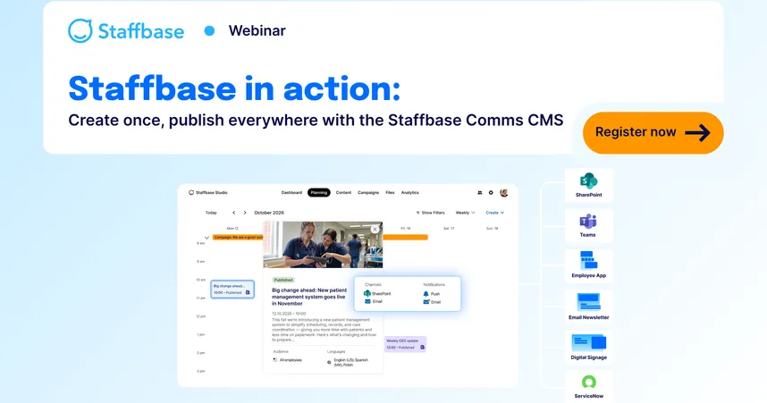 Staffbase in action studio publisher