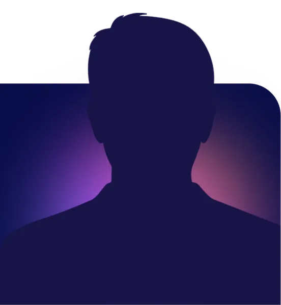 Shape of a person on a gradient background