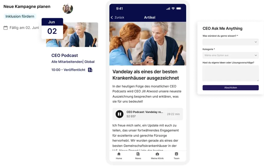Leadership voice screen