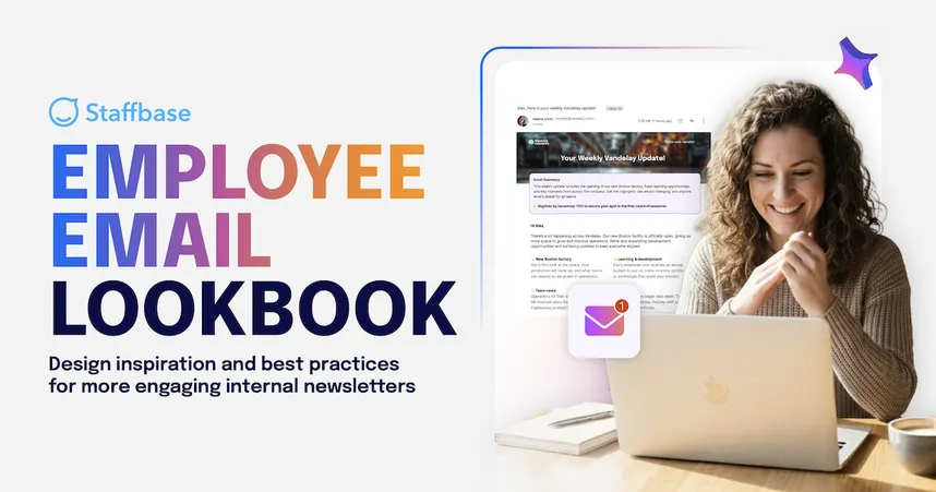 Employee email lookbook cover page