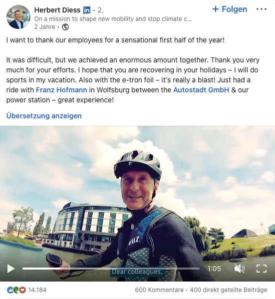 Herbert Diess Linkedin