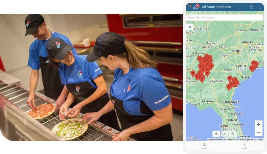 People preparing pizza