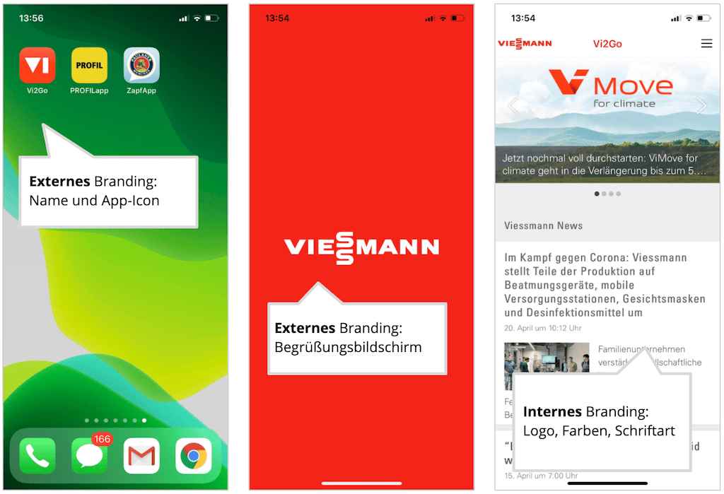 Branding Mitarbeiter App