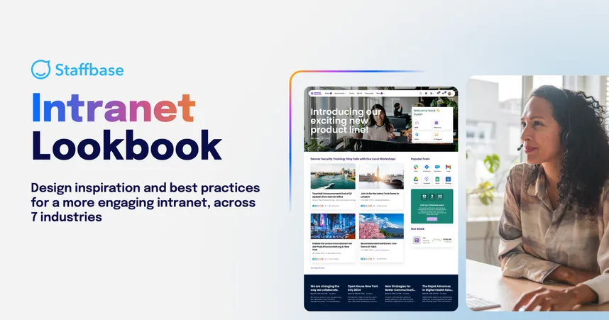 A photo of Staffbase's Intranet Lookbook front page