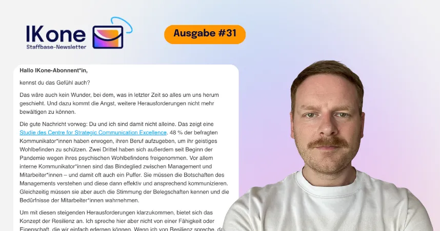 IKone #31_ {{ personalization_token('contactfirstname', 'Liebe IKone') }}, wann wurde dir das letzte Mal alles zu viel