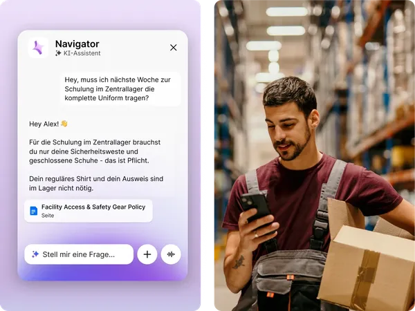 frontline worker and chatbot