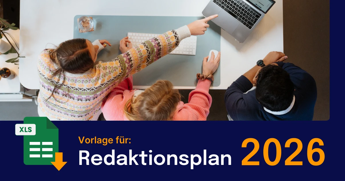 Redaktionsplan-Vorlage 2026 für Excel und Google Sheets