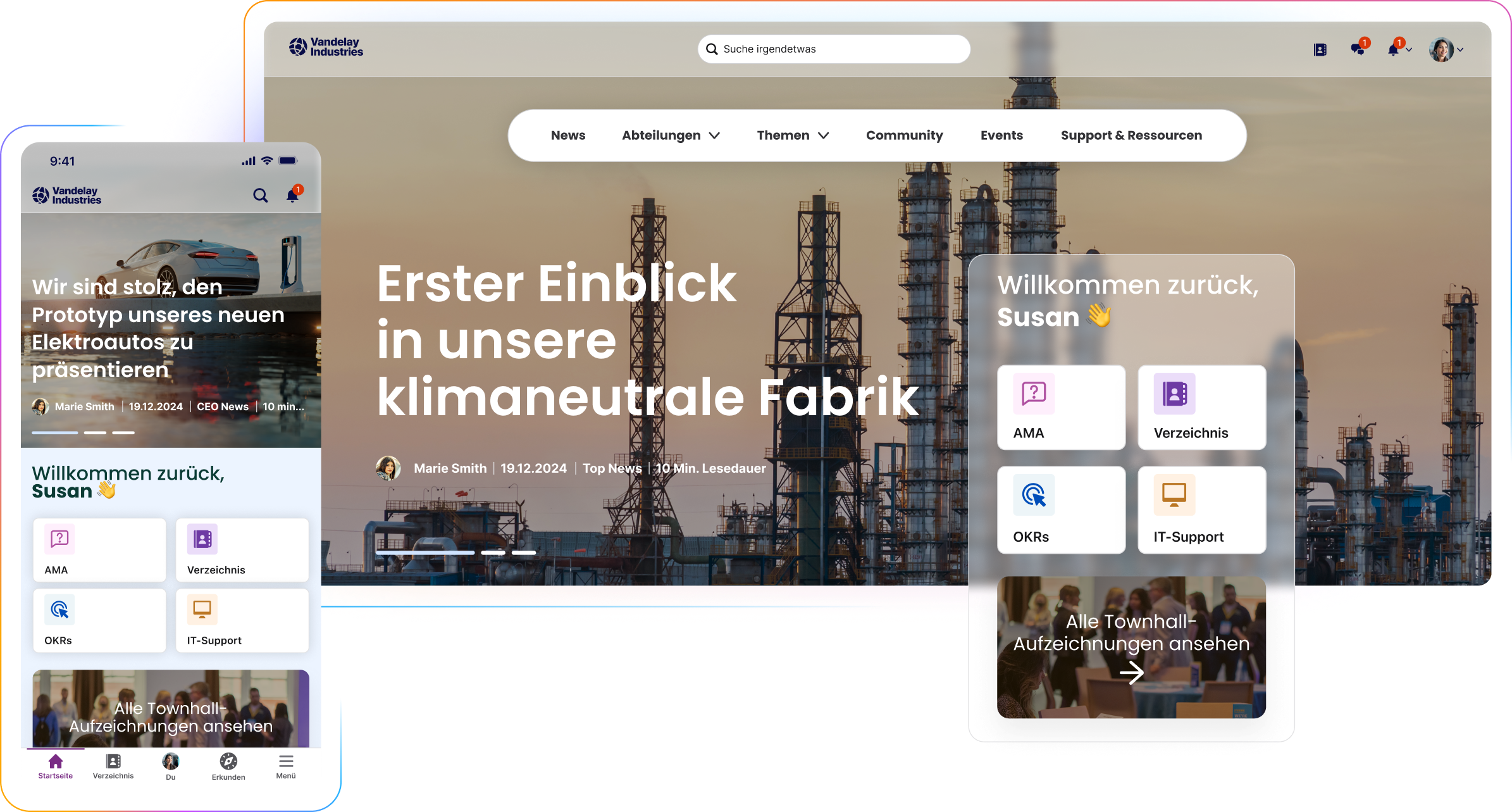 Social Intranet hero image German