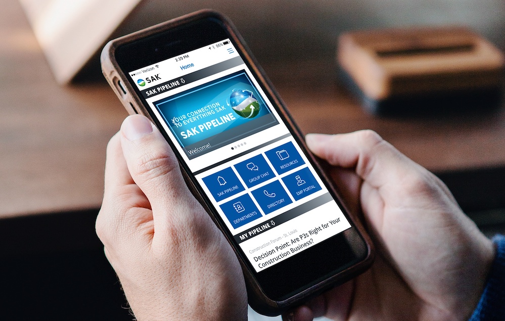 SAK Constructions Mitarbeiter-App von Staffbase