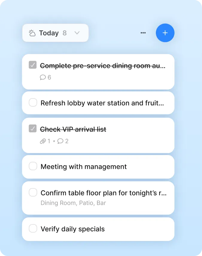 tasks