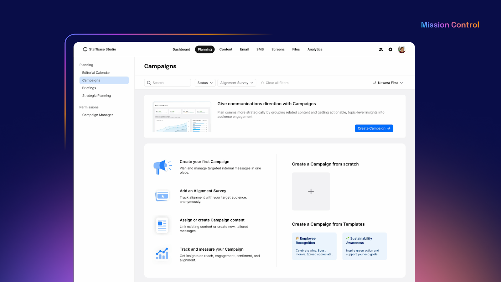 Campaigns in Mission Control
