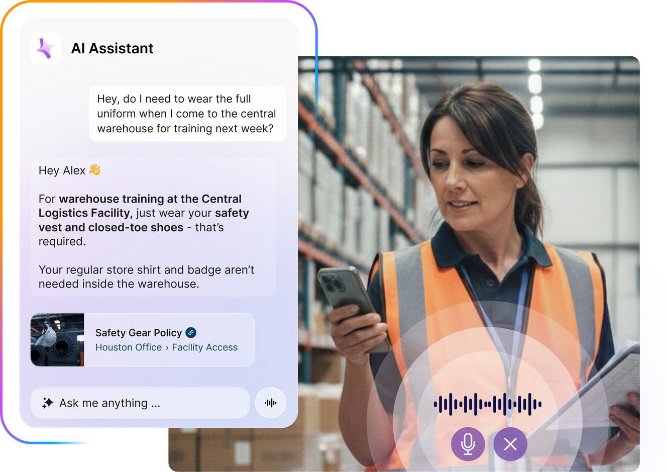 AI Assistant and frontline worker