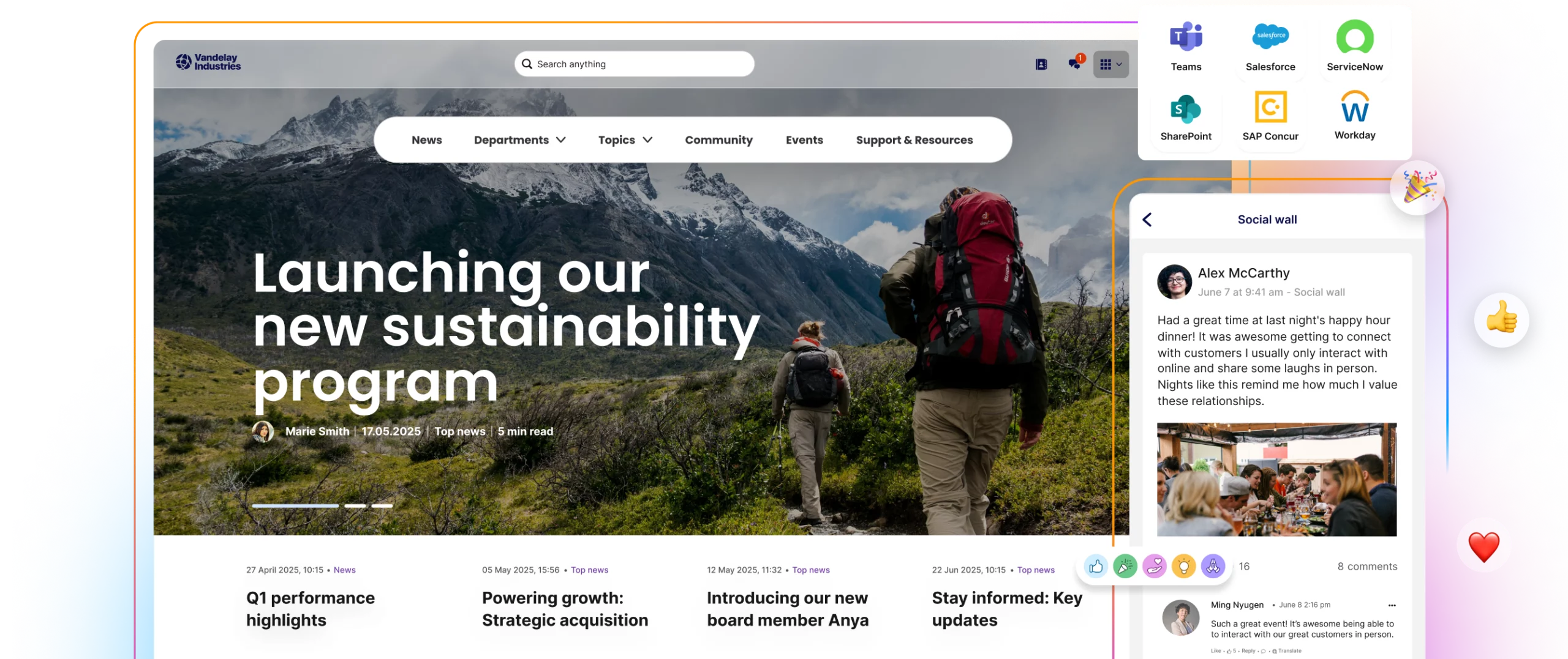 Staffbase Intranet Preview